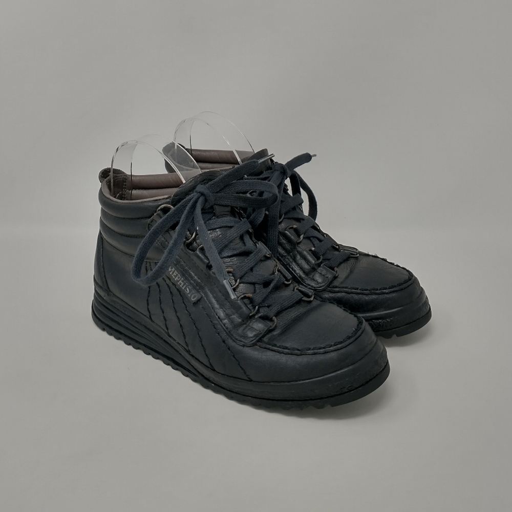 Mephisto Leather Lace Up Sneaker Boots Women's 6.5